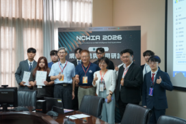 Award recipients and faculty pose with certificates and give thumbs-up at NCWIA 2026